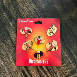Disney Pixar The Incredible 2 Bob Helen Violet Dash Jack Booster 5 Pin Set NEW